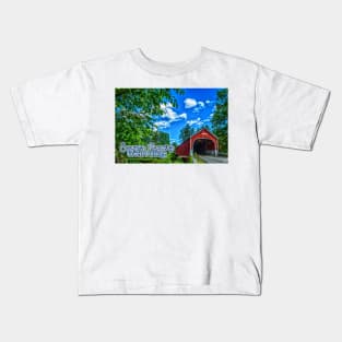 Sawyers Crossing Covered Bridge Kids T-Shirt